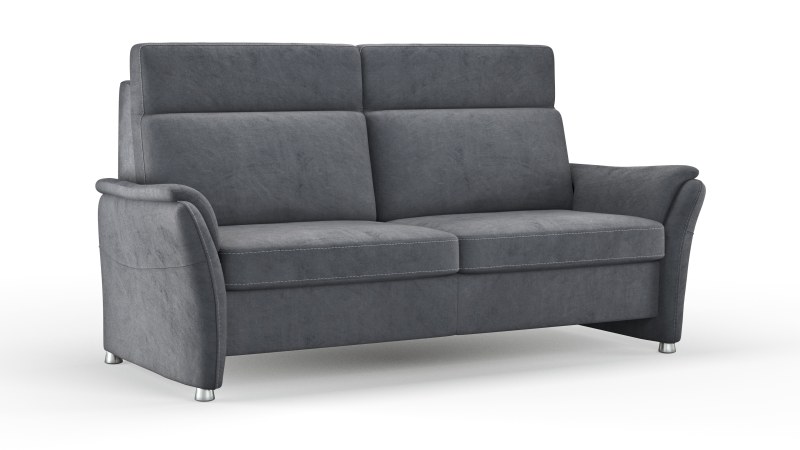 Sofa Arima H - 2,5-Sitzer, Stoff, Steingrau