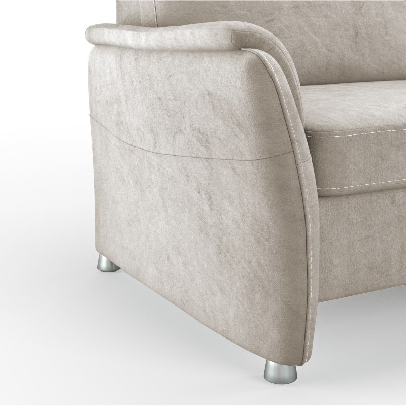 Sofa Arima H - 2-Sitzer mit Longchair rechts, Stoff, Beige