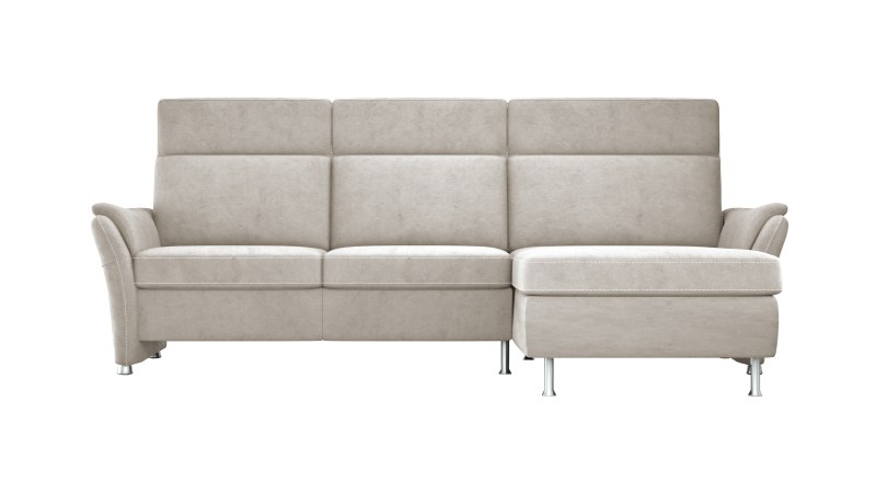 Sofa Arima H - 2-Sitzer mit Longchair rechts, Stoff, Beige