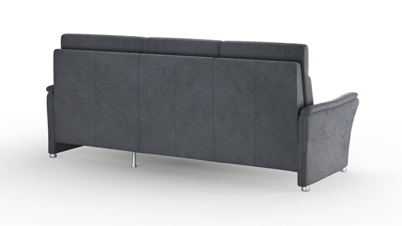 Sofa Arima H - 2-Sitzer mit Longchair rechts, Stoff, Steingrau