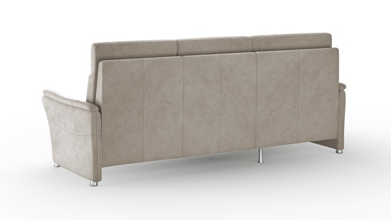 Sofa Arima H - Longchair links mit 2-Sitzer, Stoff, Beige