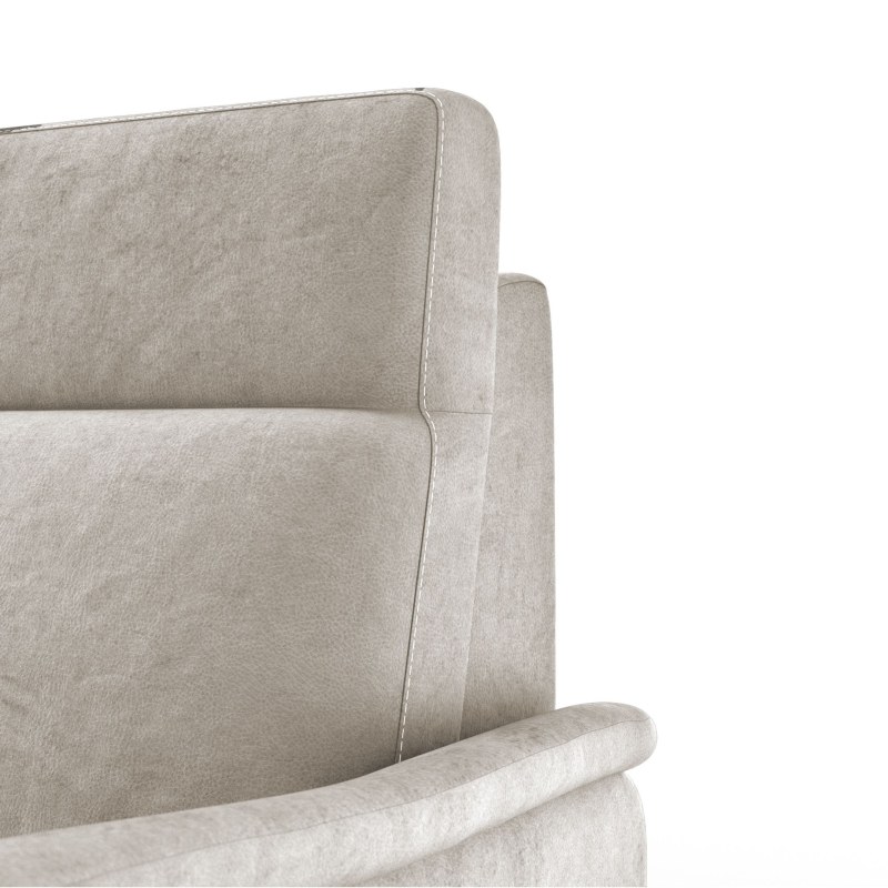 Sofa Arima H - Longchair links mit 2-Sitzer, Stoff, Beige