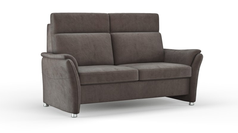 Sofa Arima H - 2-Sitzer, Stoff, Dunkelbraun