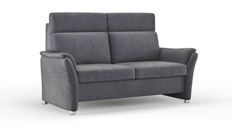 Sofa Arima H - 2-Sitzer, Stoff, Steingrau