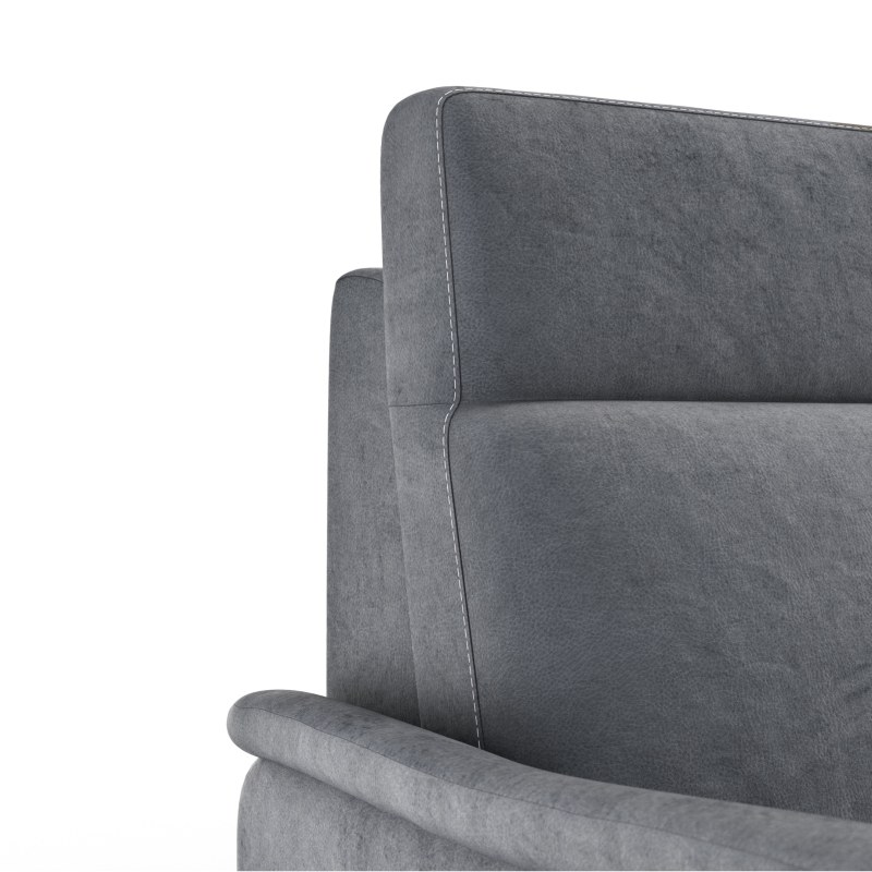 Sofa Arima H - 2-Sitzer, Stoff, Steingrau