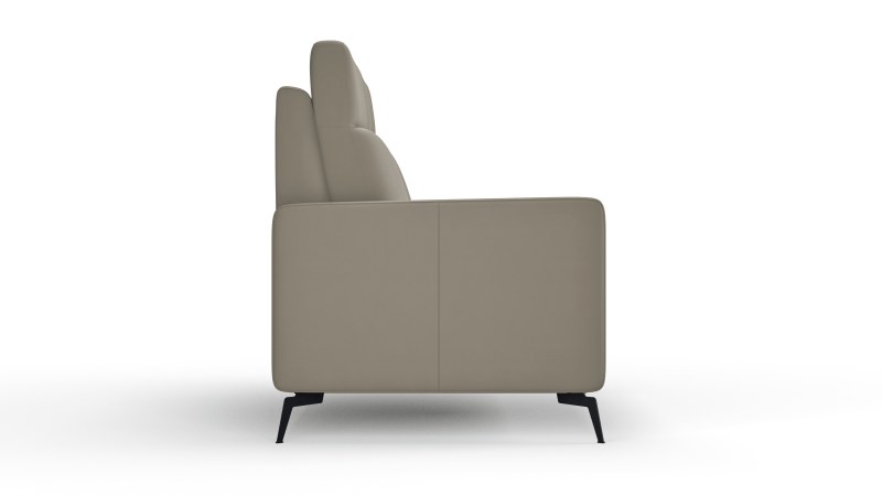 Sofa Arima H - 2-Sitzer, Leder, Taupe