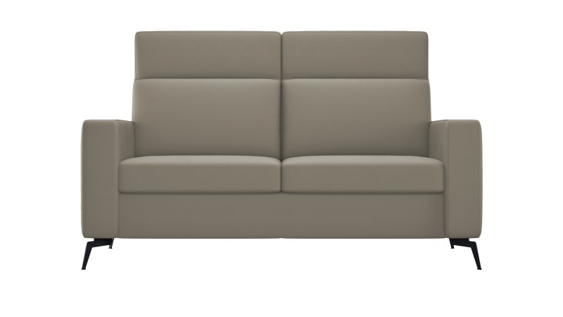 Sofa Arima H - 2-Sitzer, Leder, Taupe