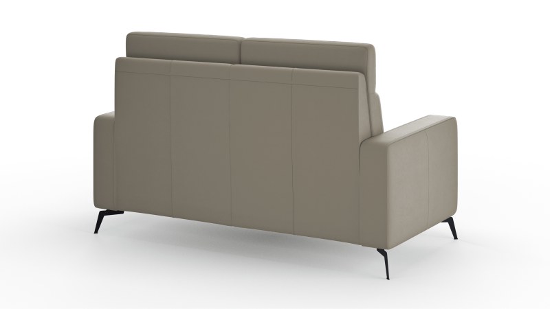 Sofa Arima H - 2-Sitzer, Leder, Taupe