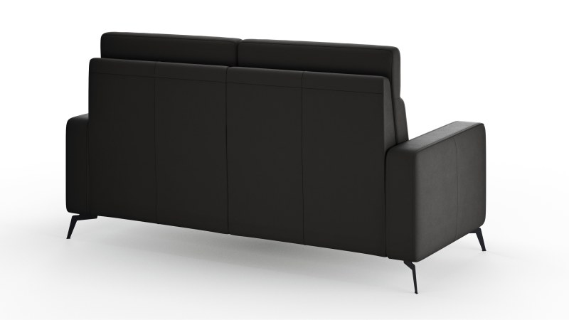 Sofa Arima H - 2,5-Sitzer, Leder, Schwarz