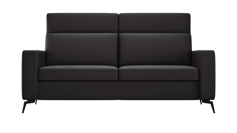 Sofa Arima H - 2,5-Sitzer, Leder, Schwarz