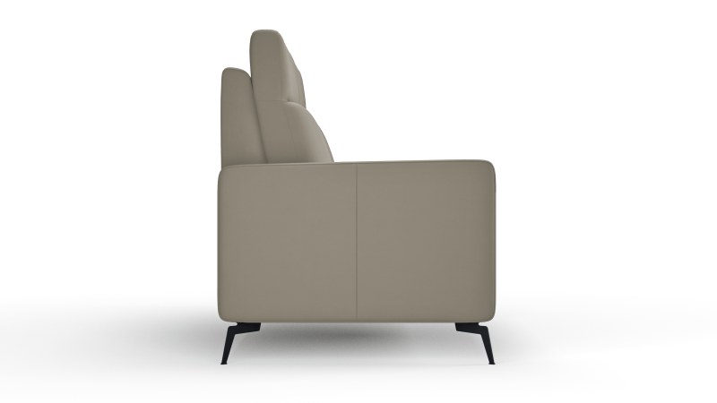 Sofa Arima H - 2,5-Sitzer, Leder, Taupe