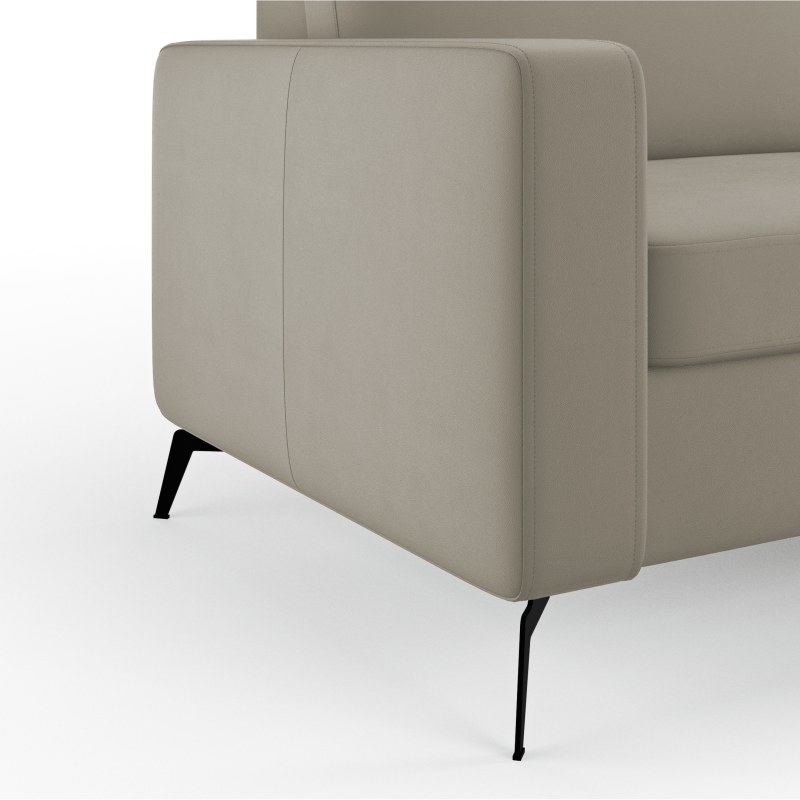 Sofa Arima H - 2,5-Sitzer, Leder, Taupe