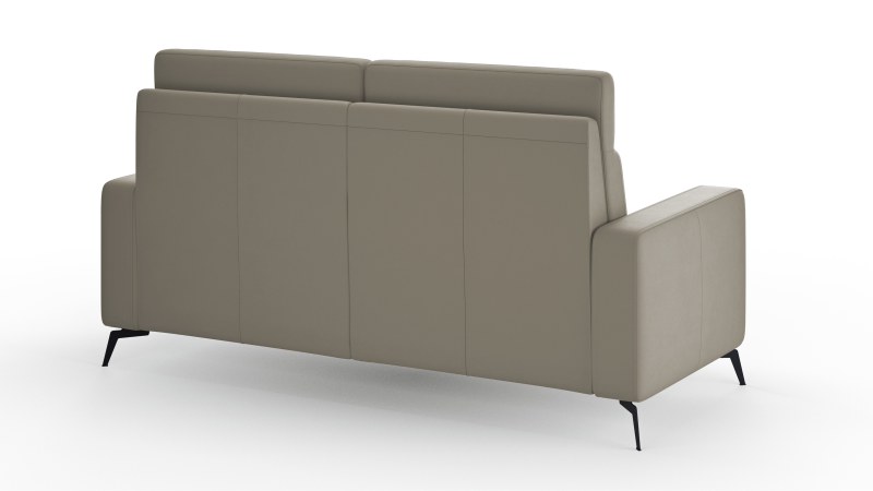 Sofa Arima H - 2,5-Sitzer, Leder, Taupe