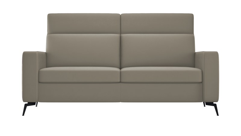 Sofa Arima H - 2,5-Sitzer, Leder, Taupe