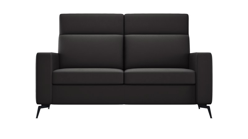 Sofa Arima H - 2-Sitzer inkl. Sitzvorzug (motorisch), Leder, Schwarz