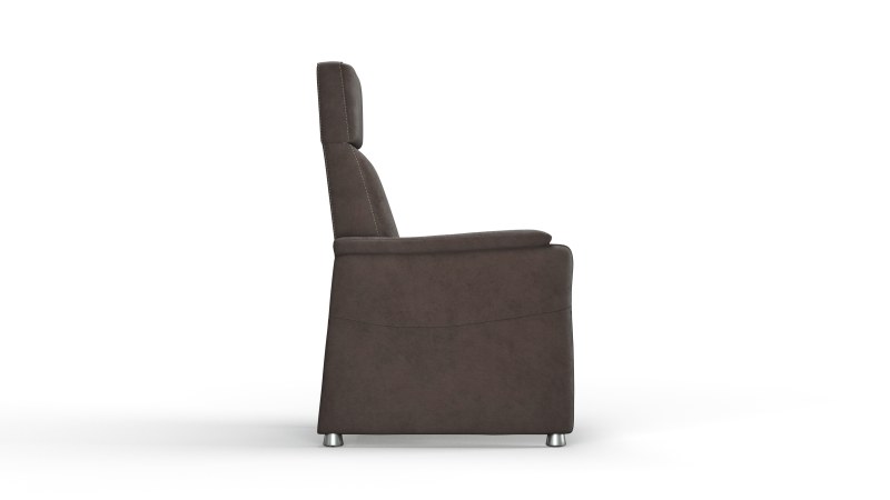 Relaxsessel Arima H - Kopf-/Fußteil/Rückenlehne verstellbar, Stoff, Dunkelbraun