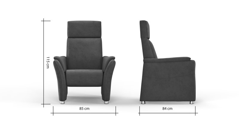 Relaxsessel Arima H - Kopf-/Fußteil/Rückenlehne verstellbar, Stoff, Beige