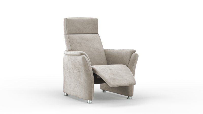 Relaxsessel Arima H - Kopf-/Fußteil/Rückenlehne verstellbar, Stoff, Beige