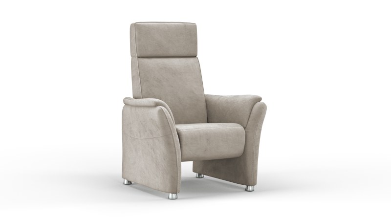 Relaxsessel Arima H - Kopf-/Fußteil/Rückenlehne verstellbar, Stoff, Beige