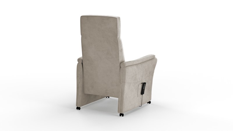 Relaxsessel Arima H - Relaxfunktion (motorisch) und Kopfteil verstellbar, Stoff, Beige