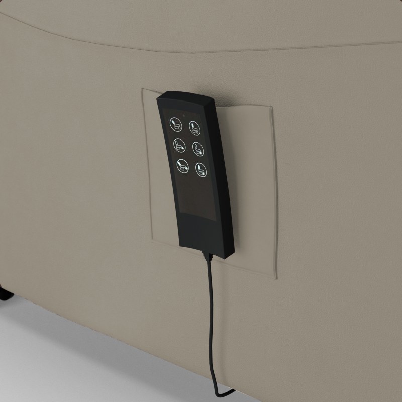 Relaxsessel Arima H - Relaxfunktion (motorisch) und Kopfteil verstellbar, Leder, Taupe