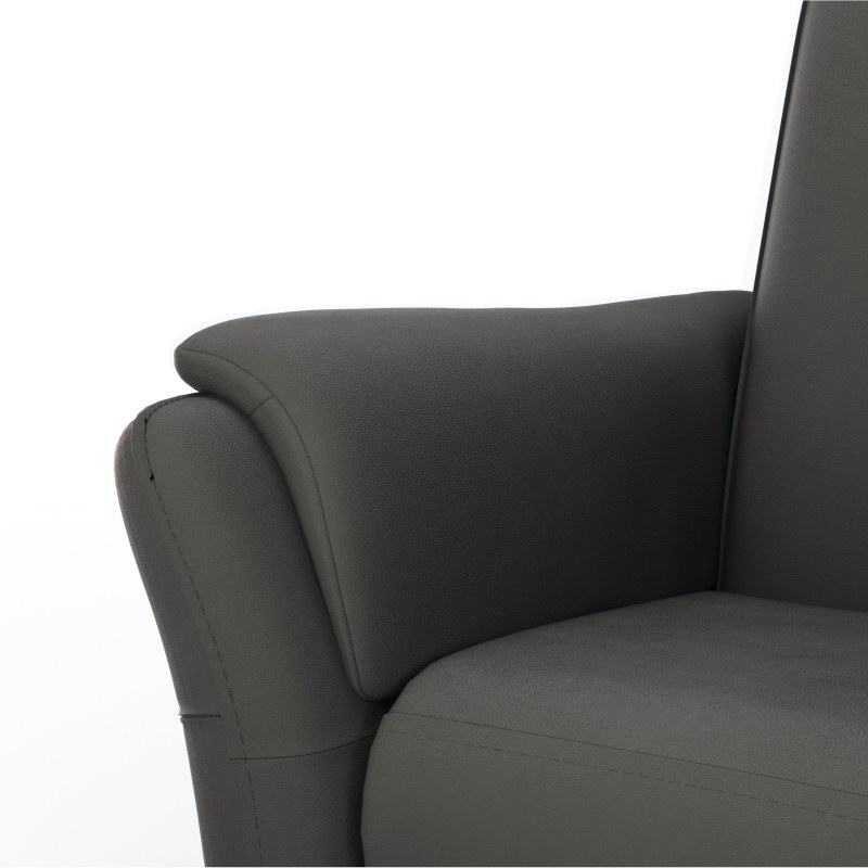Relaxsessel Arima H - Kopf-/Fußteil/Rückenlehne verstellbar, Leder, Schwarz