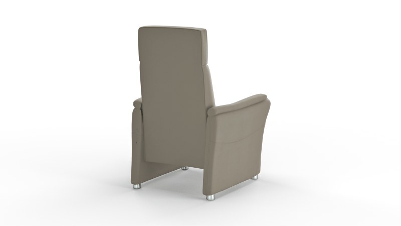Relaxsessel Arima H - Kopf-/Fußteil/Rückenlehne verstellbar, Leder, Taupe