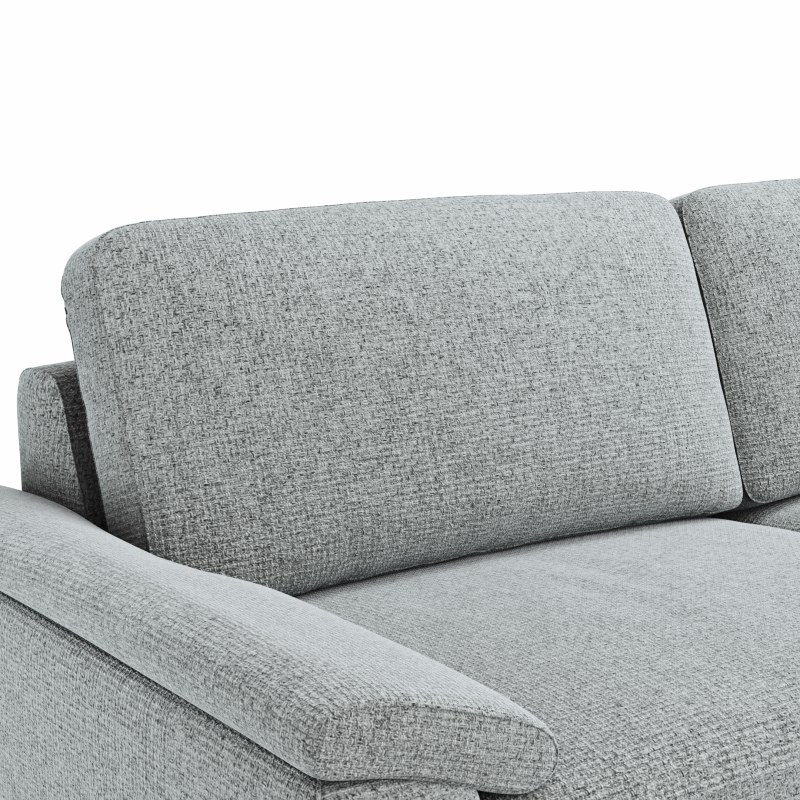 Sofa Oviedo - 3-Sitzer, Stoff, Hellgrau