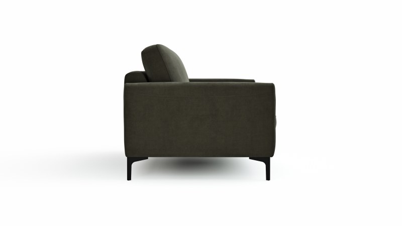 Sofa Oviedo - 3-Sitzer, Stoff, Braungrün
