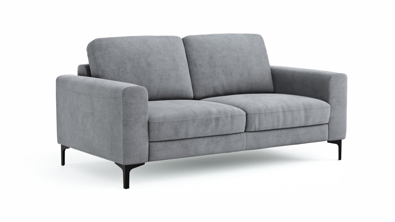 Sofa Oviedo - 2-Sitzer, Stoff, Grau