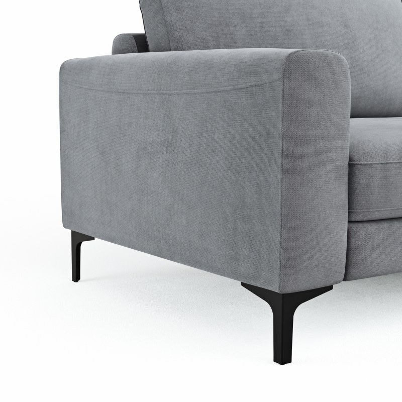 Ecksofa Oviedo - Ecke links mit 2,5-Sitzer, Stoff, Grau