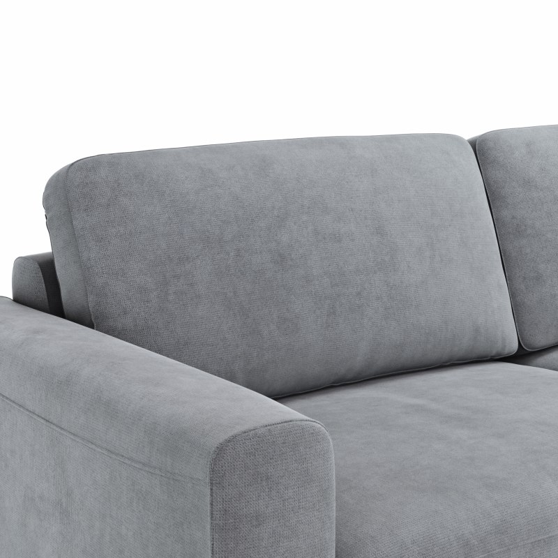 Ecksofa Oviedo - Ecke links mit 2,5-Sitzer, Stoff, Grau