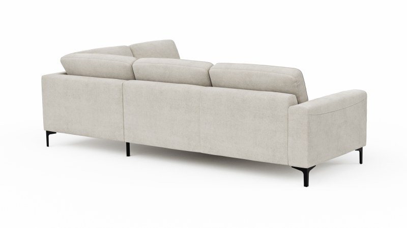 Ecksofa Oviedo - Ecke links mit 2,5-Sitzer, Stoff, Natur