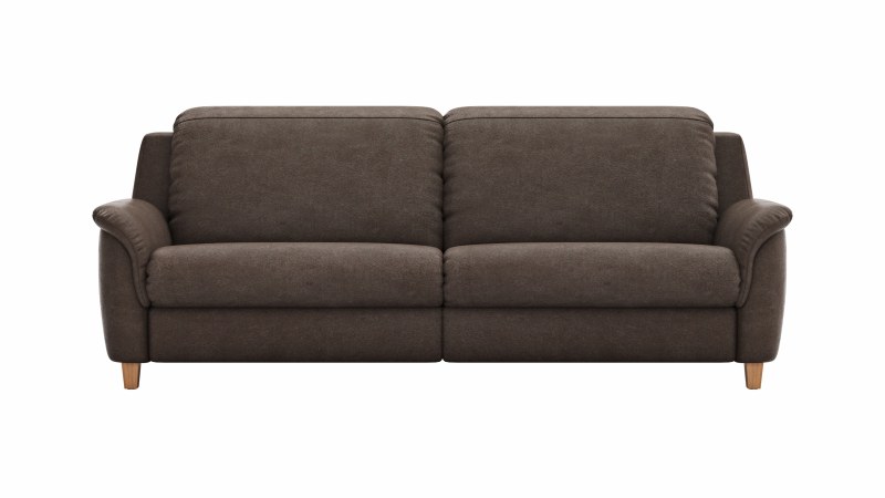 Sofa Cornella Classic - 3-Sitzer, Stoff, Mocca