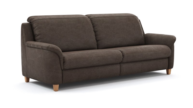 Sofa Cornella Classic - 3-Sitzer, Stoff, Mocca