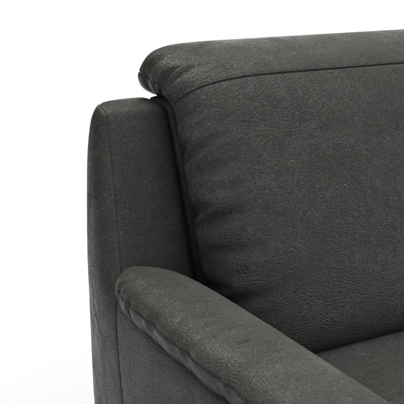 Sofa Cornella Classic - 3-Sitzer, Stoff, Anthrazit