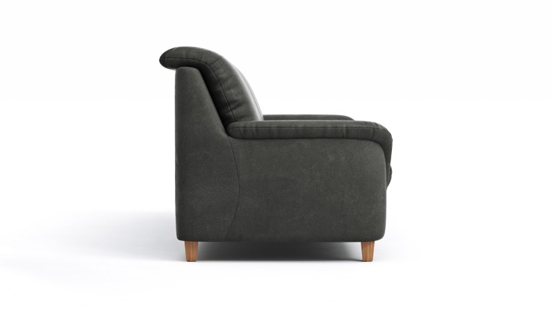 Sofa Cornella Classic - 3-Sitzer, Stoff, Anthrazit