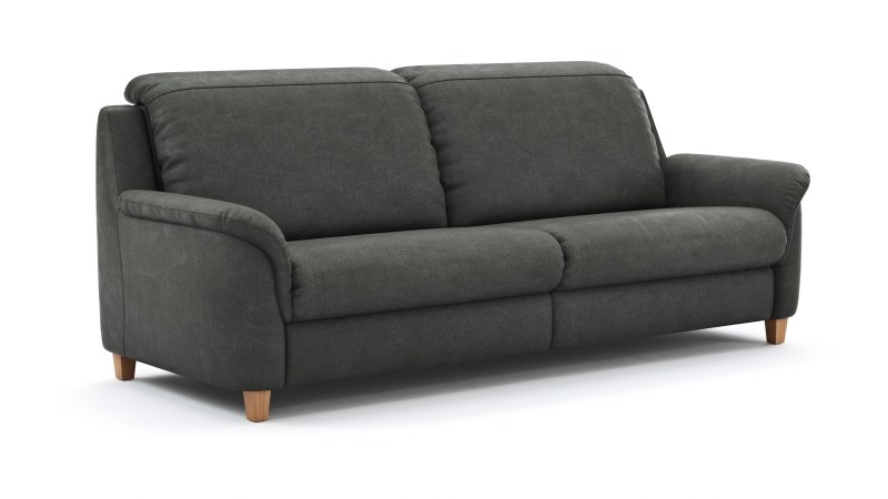 Sofa Cornella Classic - 3-Sitzer, Stoff, Anthrazit