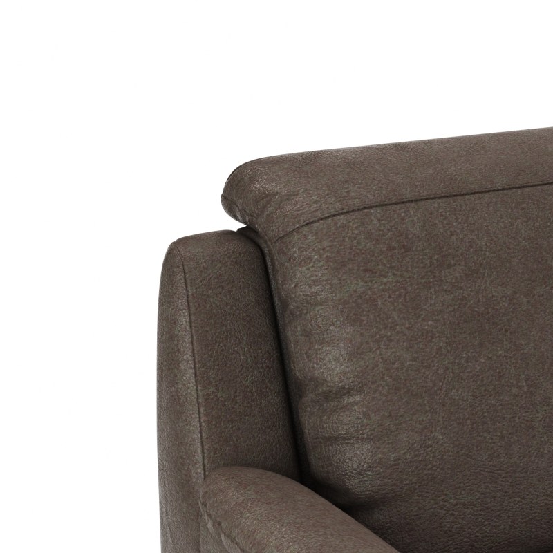 Sessel Cornella Classic - Kopfteil verstellbar, Stoff, Mocca
