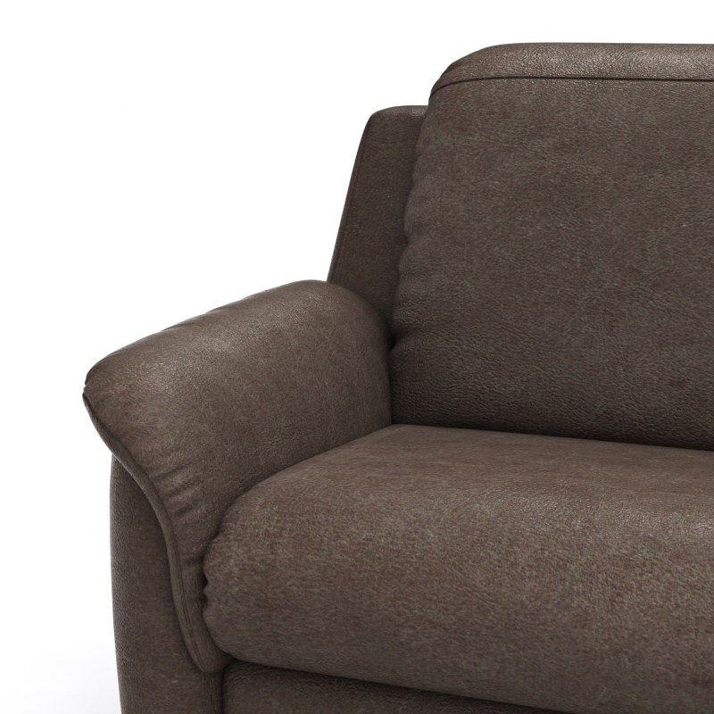 Sessel Cornella Classic - Kopfteil verstellbar, Stoff, Mocca