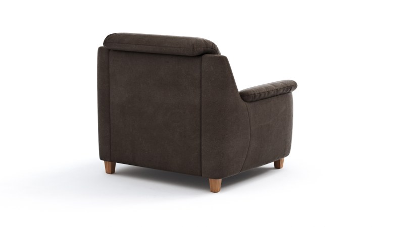 Sessel Cornella Classic - Kopfteil verstellbar, Stoff, Mocca