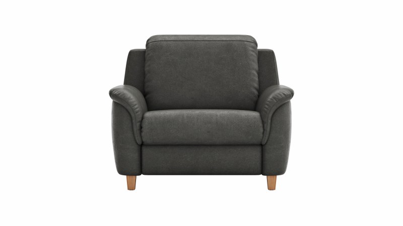 Sessel Cornella Classic - Kopfteil verstellbar, Stoff, Anthrazit