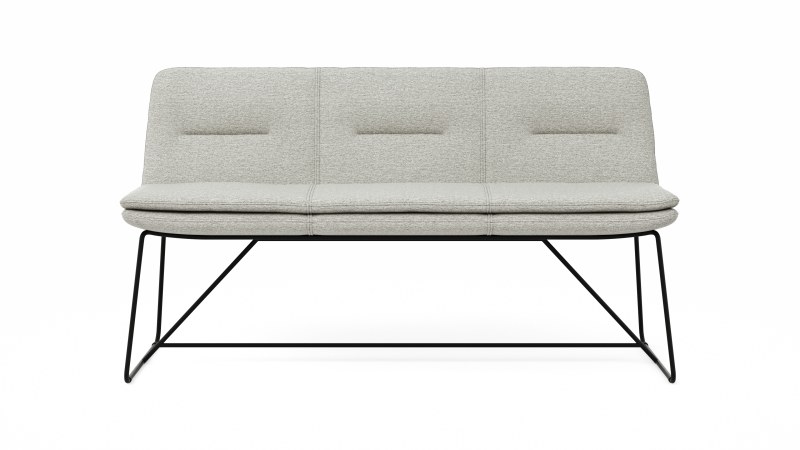 Polsterbank Macano - B ca. 160 cm, Stoff, Hellgrau