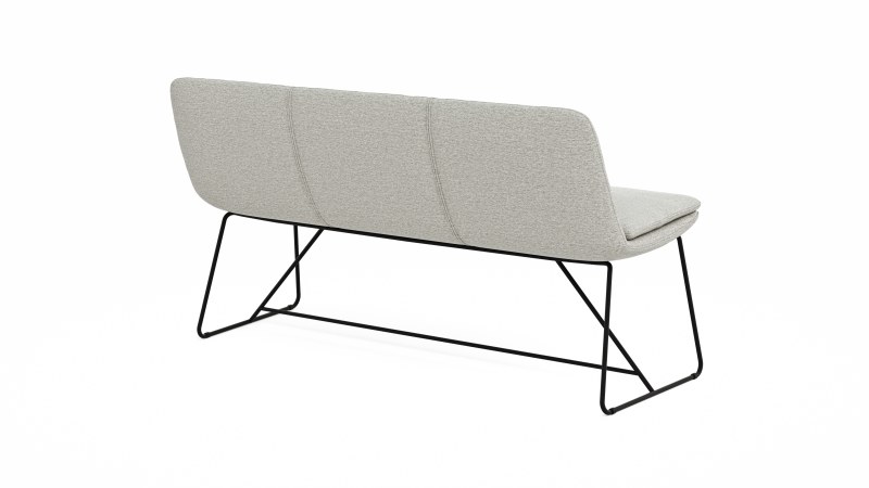 Polsterbank Macano - B ca. 160 cm, Stoff, Hellgrau