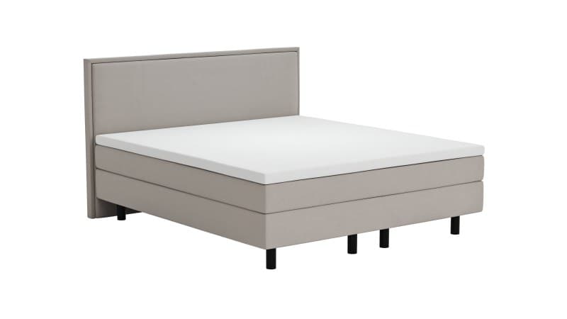 Boxspringbett Valencia - Liegefläche ca. 180x200 cm, Stoff, Mauve