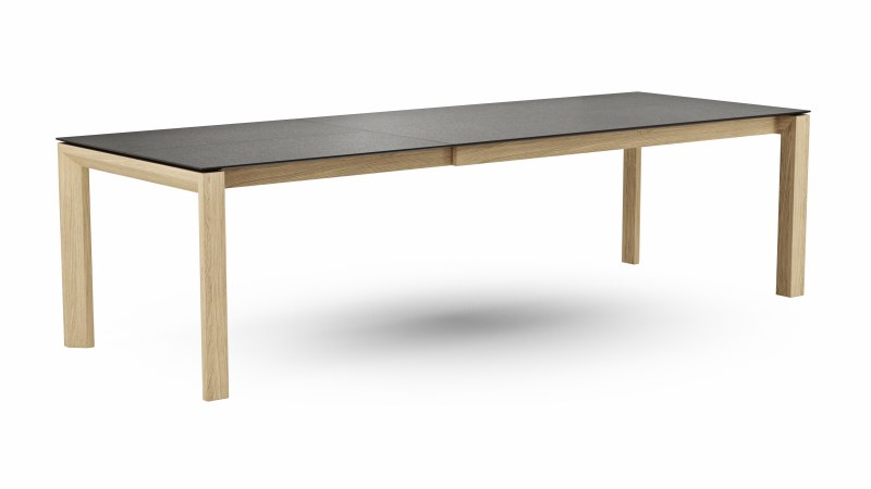Esstisch 5000 - verlängerbar, LB ca. 180x100 cm, Kunststoff, Schwarz