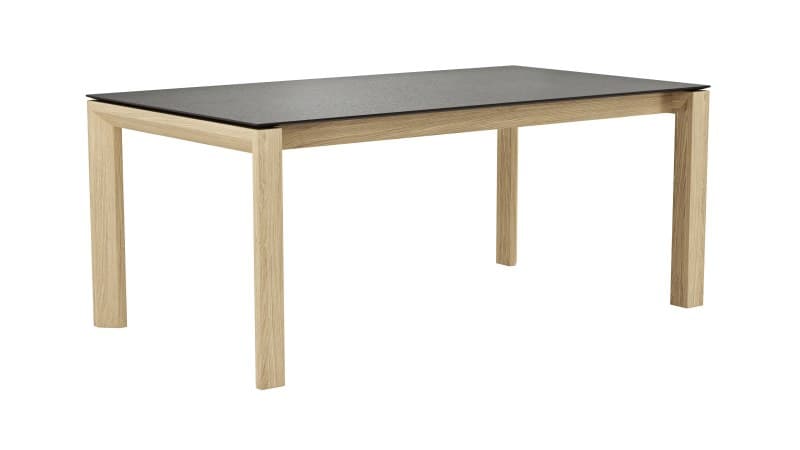 Esstisch 5000 - verlängerbar, LB ca. 180x100 cm, Kunststoff, Schwarz