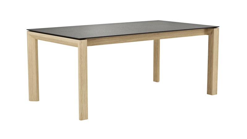 Esstisch 5000 - verlängerbar, LB ca. 180x100 cm, Kunststoff, Schwarz