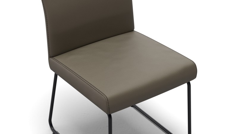 Polsterstuhl Carmelo - Leder, Olive