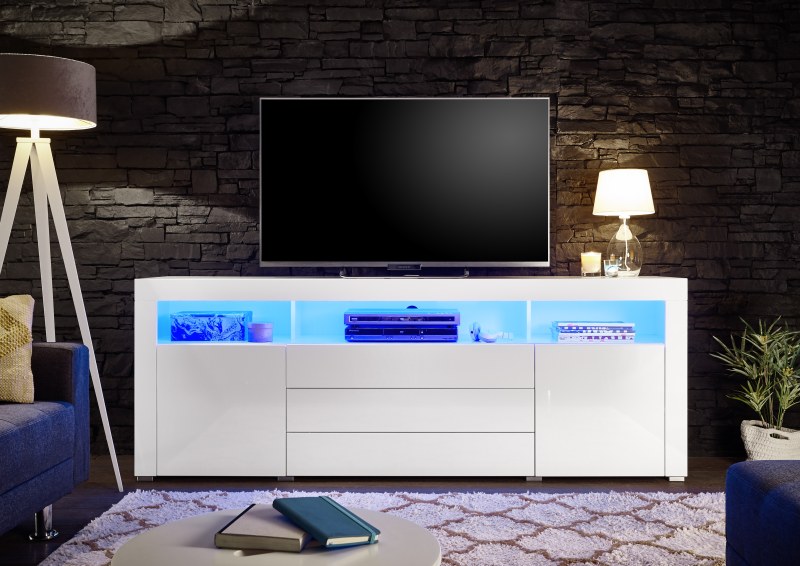 TV-Sideboard - Weiß